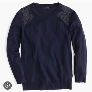 J.Crew Tippi Sweater w/Lace Detail